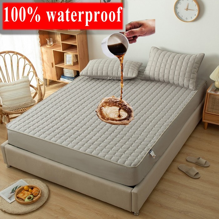 Waterproof Fitted Bed Sheet Mattress Protector Cover Nonslip Mattress
