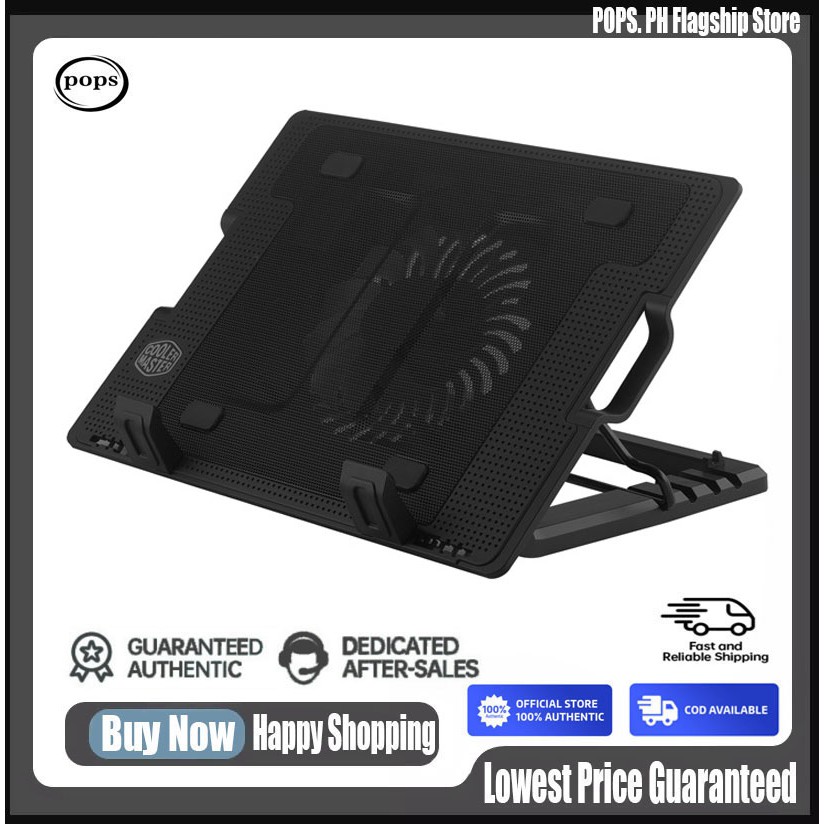 YL339 Laptop Cooler Stand 1 Large Fans Tilt For 1517 Inch Laptop