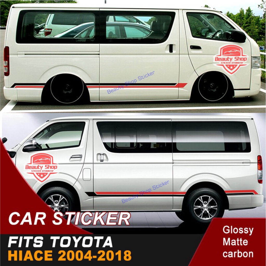 Toyota hiace list stripe Stickers 2 Colors minimalist Car Sti Shopee