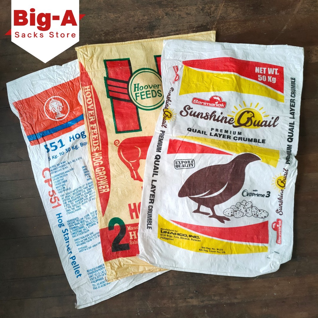 Used Feeds Sacks/ Empty Sack/ 50kg Sacks/ Feed Sack/Sako Feeds Shopee