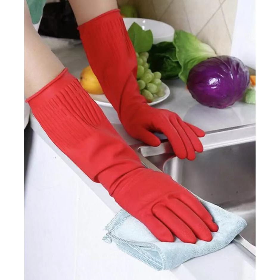 LONG SIZE 1pair Household Gloves / Laundry Gloves / kitchen washing