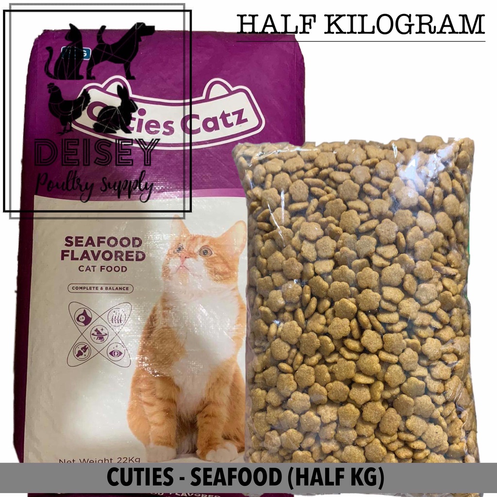 CUTIES CAT FOOD SEAFOOD FLAVOR (HALF KG) Shopee Philippines