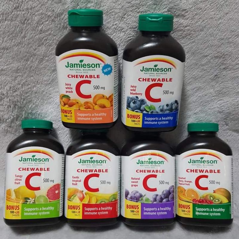 JAMIESON Vitamin C 500mg Chewable Tablets (120pcs) Shopee Philippines