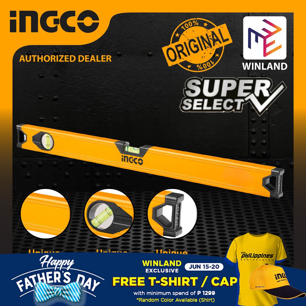 Ingco Original Super Select 100cm Spirit Level Bar HSL58100 *WINLAND* Shopee Philippines