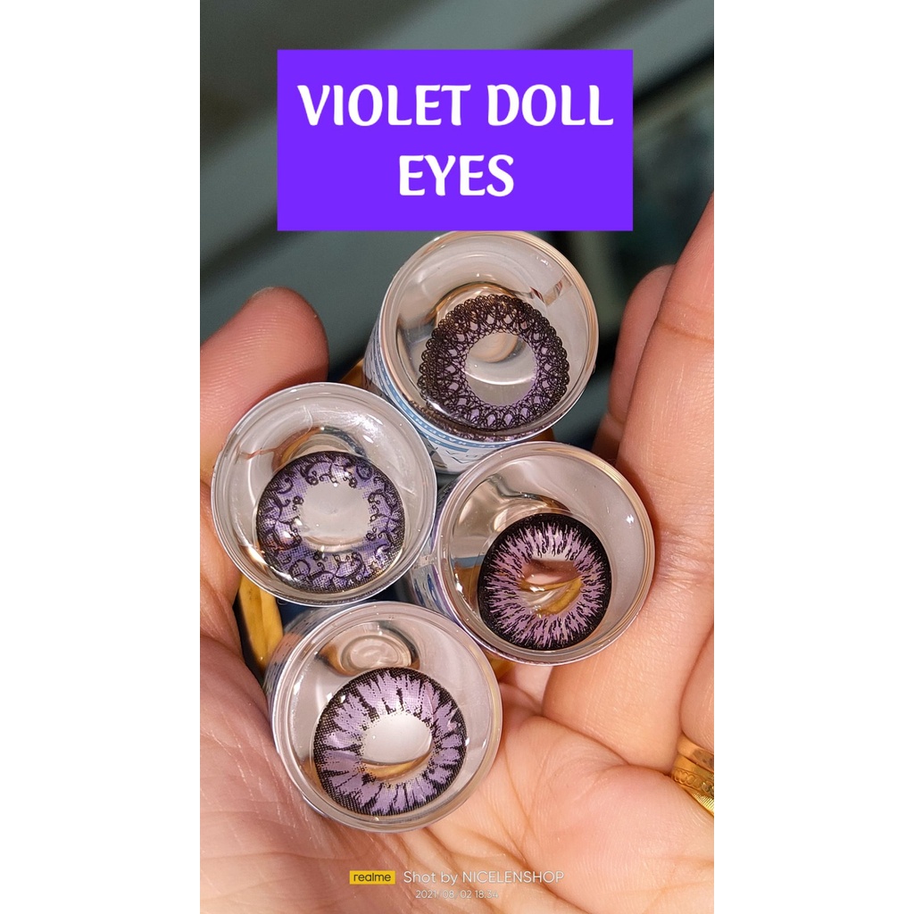 Authentic availableVIOLET DOLL EYES CONTACT LENS, SPARKLE VIOLET DOLL