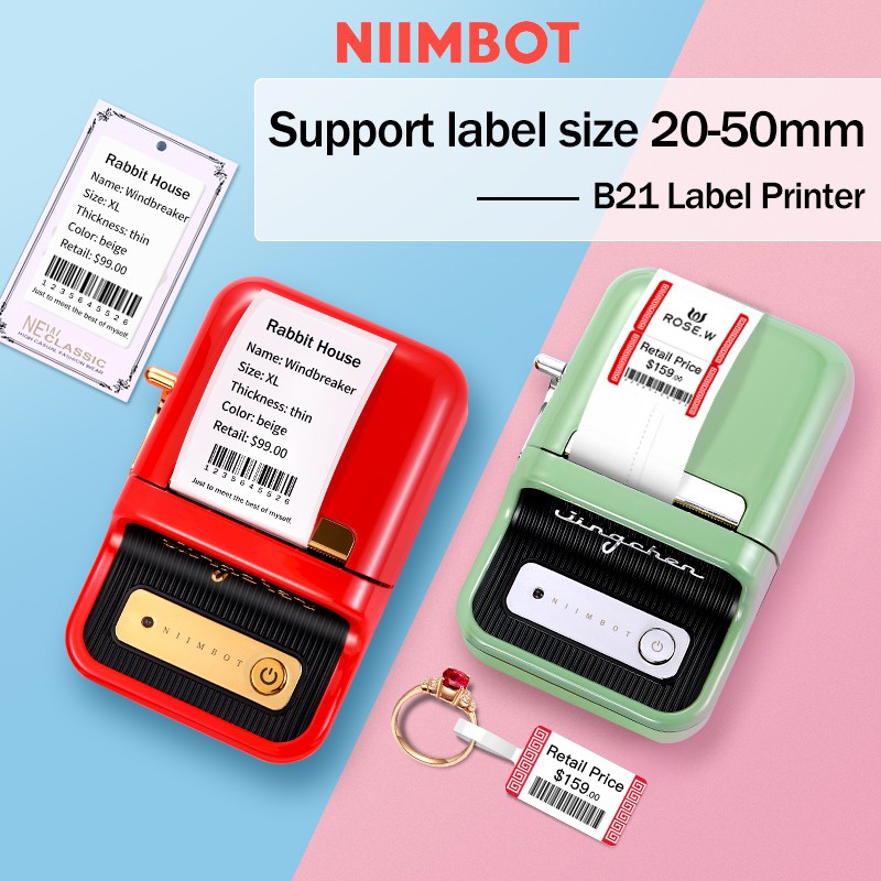 【FREE LABEL】NIIMBOT B21 Wireless Bluetooth Thermal Label Printer