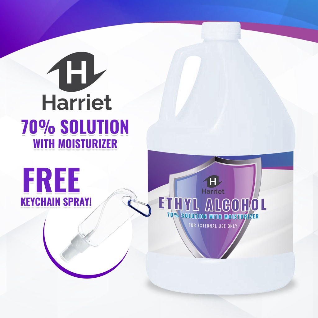 HARRIET 70 ETHYL ALCOHOL DISINFECTANT ANTISEPTIC 1 GALLON Shopee