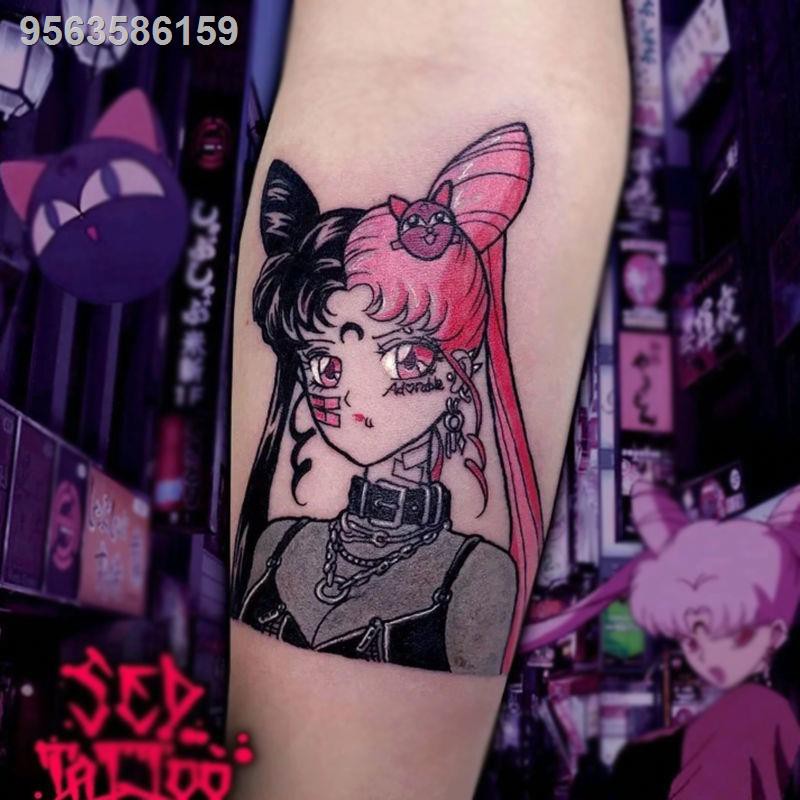 ۞☑Ins Tattoo Stickers Waterproof And Durable Dark Simple Black Lines Men Women Personality Cool Arm | Shopee Philippines 800_x_800_jpg