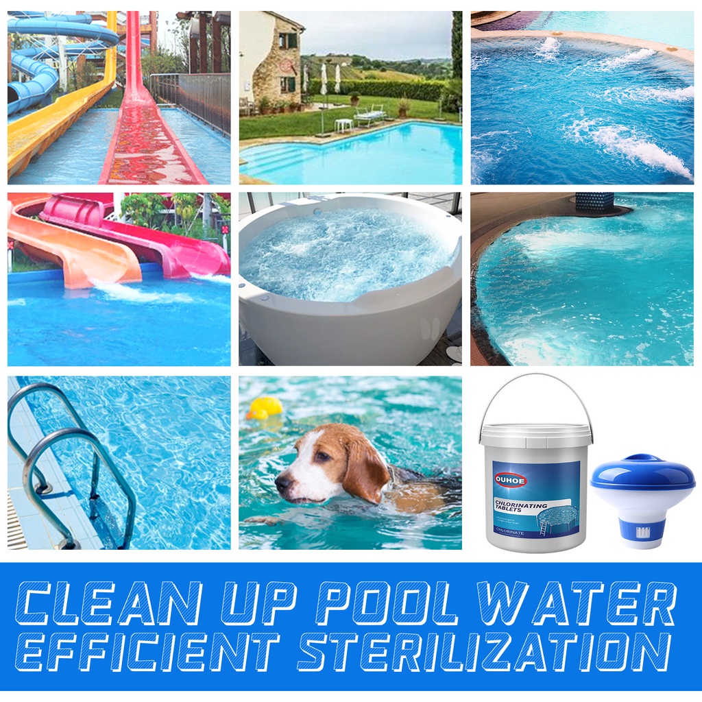 Pool Clarifier for Swimming Pool Cleaning 300pcs Chlorine Tablet