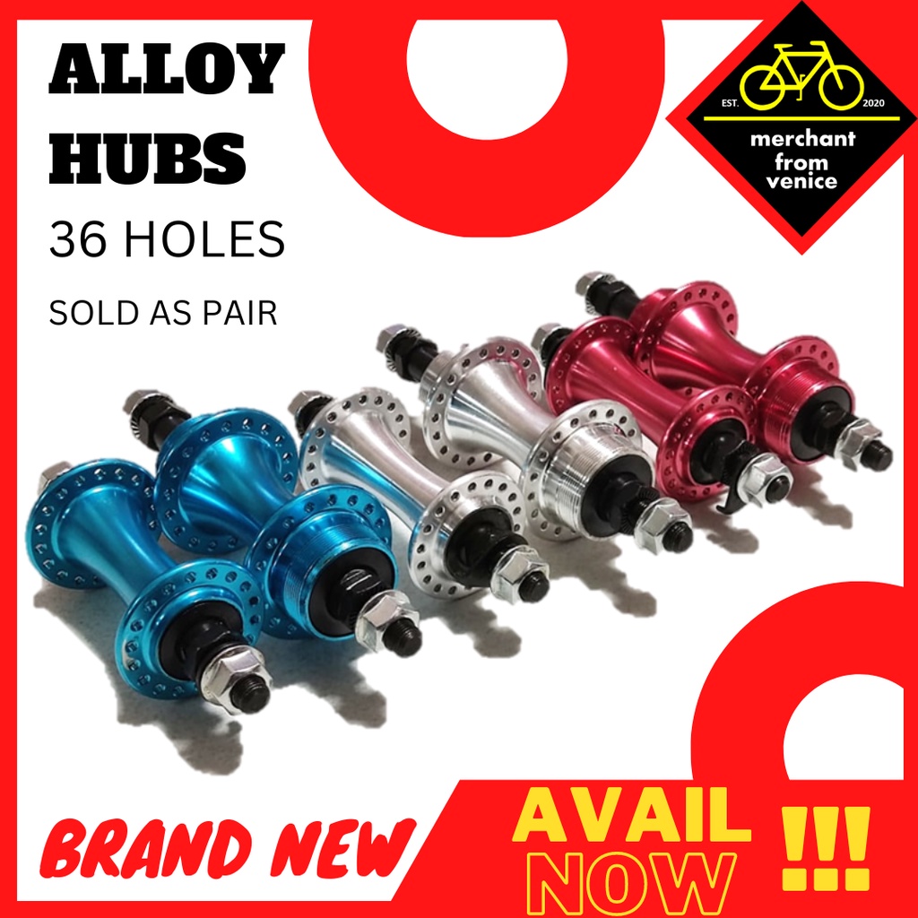 Alloy Hubs/Alloy/36holes/Thread Type/Bike Hubs/Front & Rear (PAIR) Bike