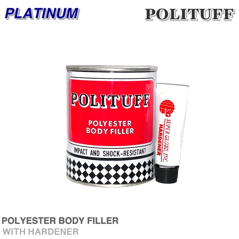 1Ltr Polyester Body Filler with Hardener Masilya Super Globe