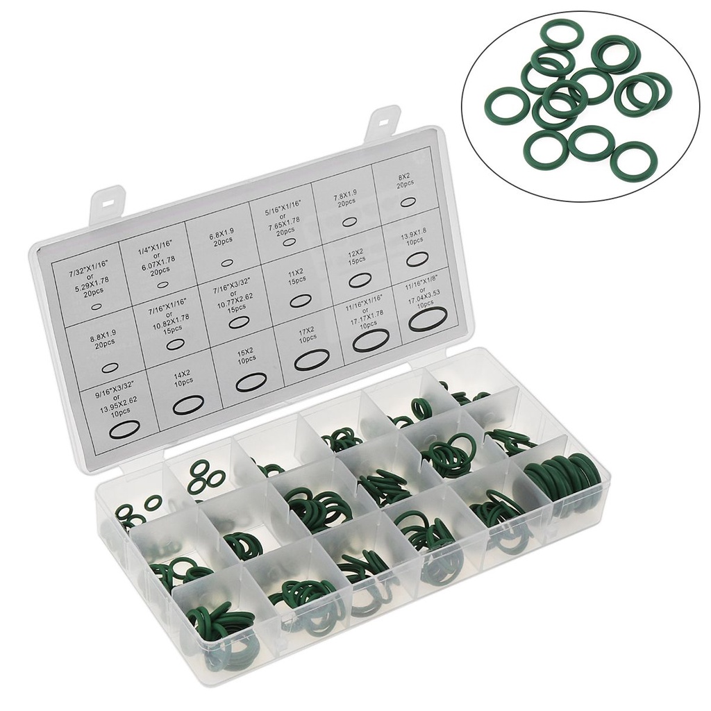 High Temperature 270pcs/set Green Rubber Oring Kit Shopee Philippines
