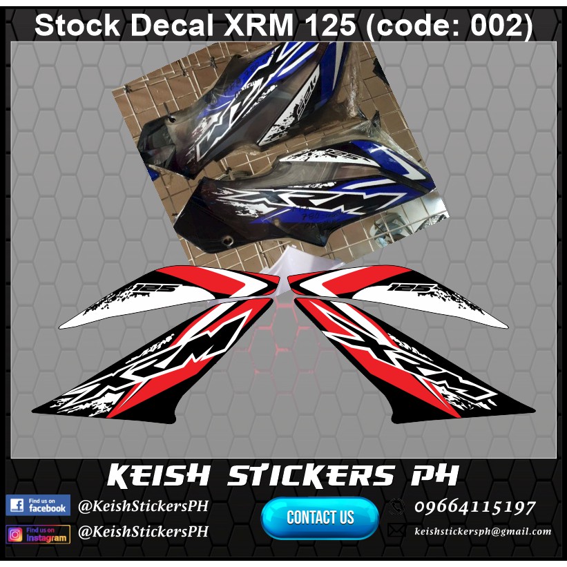Stock Decal for XRM 125 V2 Shopee Philippines