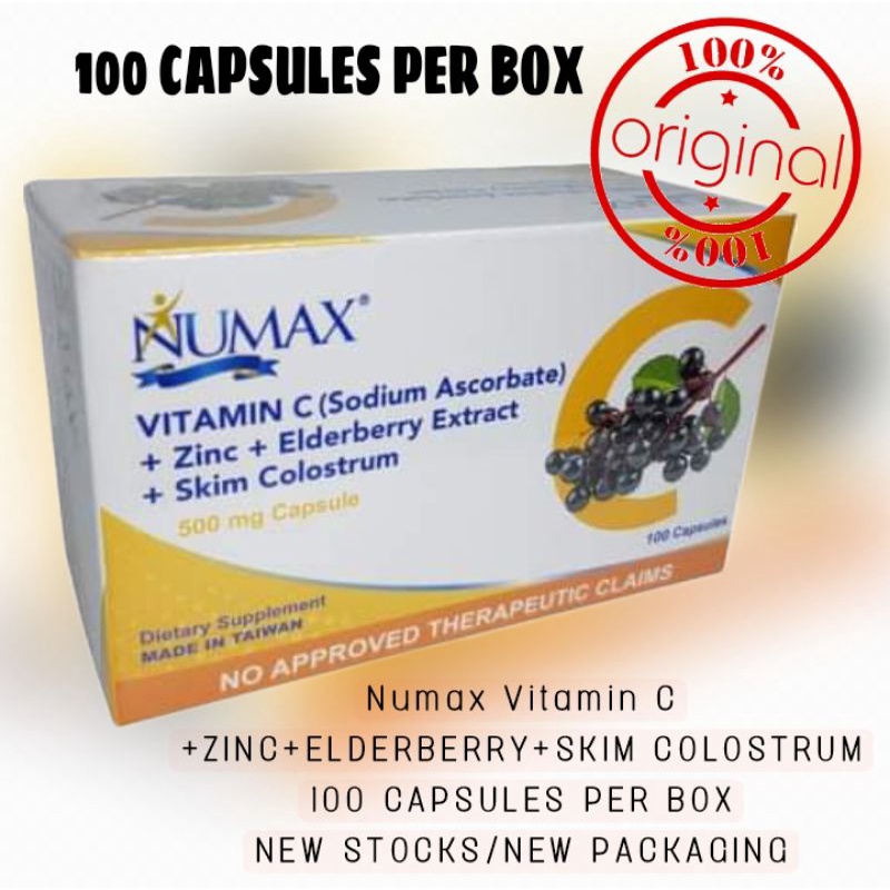 NUMAX VITAMIN C (SODIUM ASCORBATE) + ZINC+ ELDERBERRY EXTRACT+ SKIN