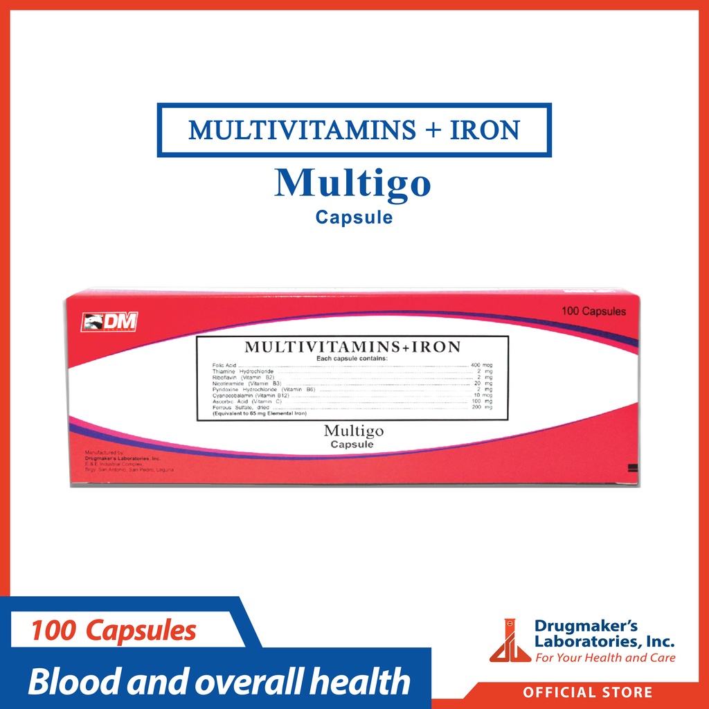 Multigo Multivitamins + Iron (Brand Owner) Shopee Philippines