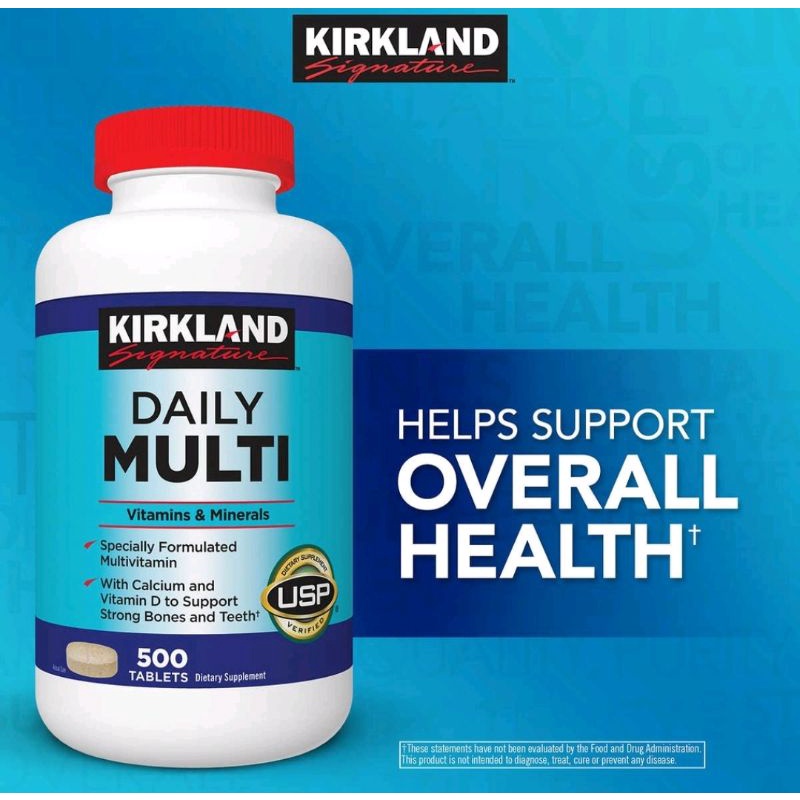 Kirkland Signature Daily Multi Vitamins and Minerals 500 tablets