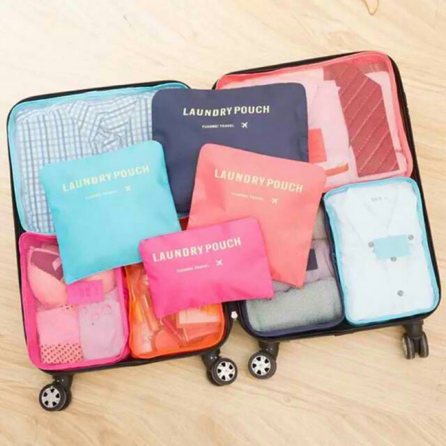 6in1 Travel Luggage Bag Clothes Organizer travel bag Large Shopee