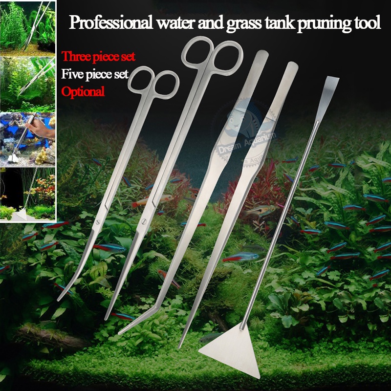 3/5pcs Aquarium Tank Tools Kit Aqua scaping Maintenance tools Aquatic