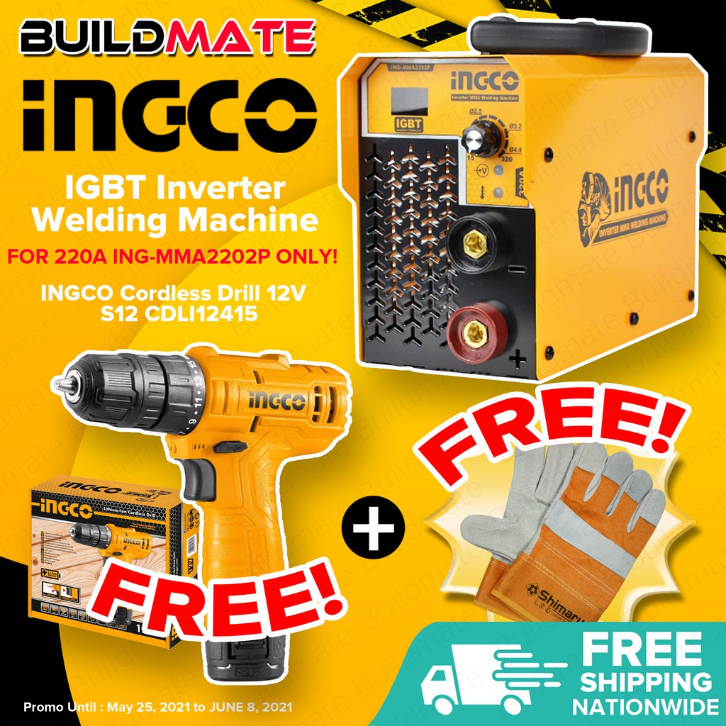 [FLASH SALE!] INGCO Inverter Portable Welding Machine IGBT ARC MMA ING
