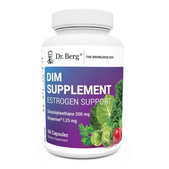 Dr. Berg DIM Supplement Estrogen Support for Healthy Female Hormones