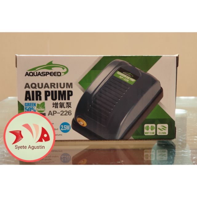 AQUASPEED AQUARIUM AIR PUMP AP226 Single ( 2.5 watts ) Shopee