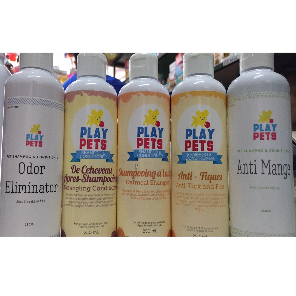 PLAY PETS Pet Shampoo & Conditioner (250ml) for Dogs and Cats Shopee