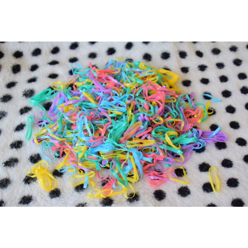 100pcs Colorful Sanrio Rubber bands (for babies and kids alike, for different hairstyles