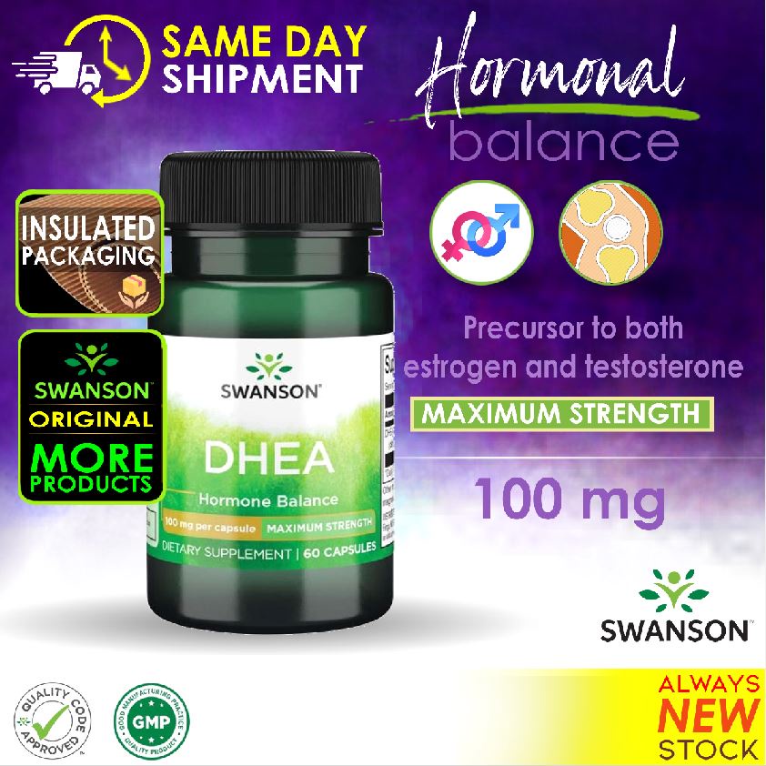 Swanson DHEA Ultra 100mg 60 caps Estrogen Testosterone Boost Shopee
