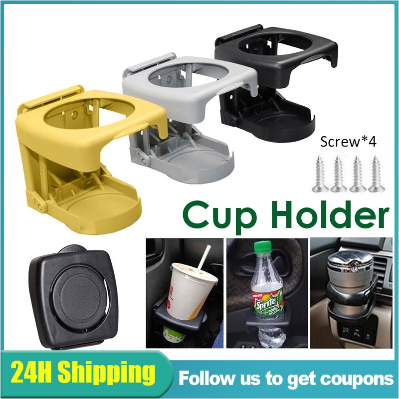 Car Beverage Cup Holder Foldable Auto Door Mount Drink Bottle Holder