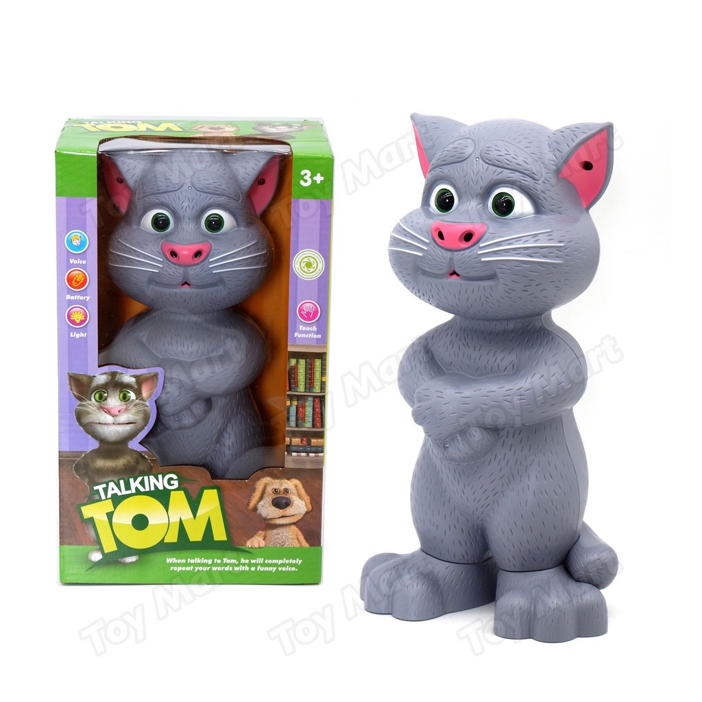 interactive talking Tom cat toy touch sound and light function