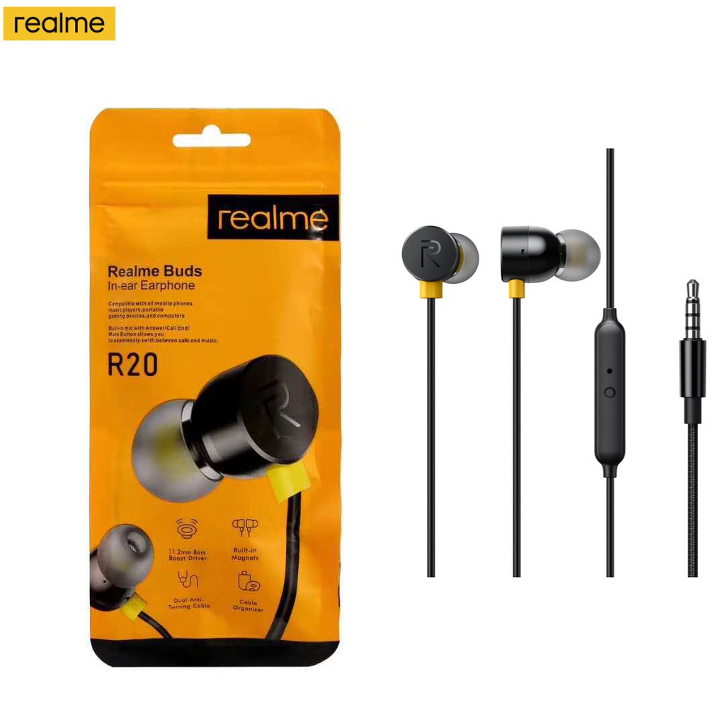 Realme R20 R40 R89 R95 M39 Earphone 3.5mm Inear Universal Headset