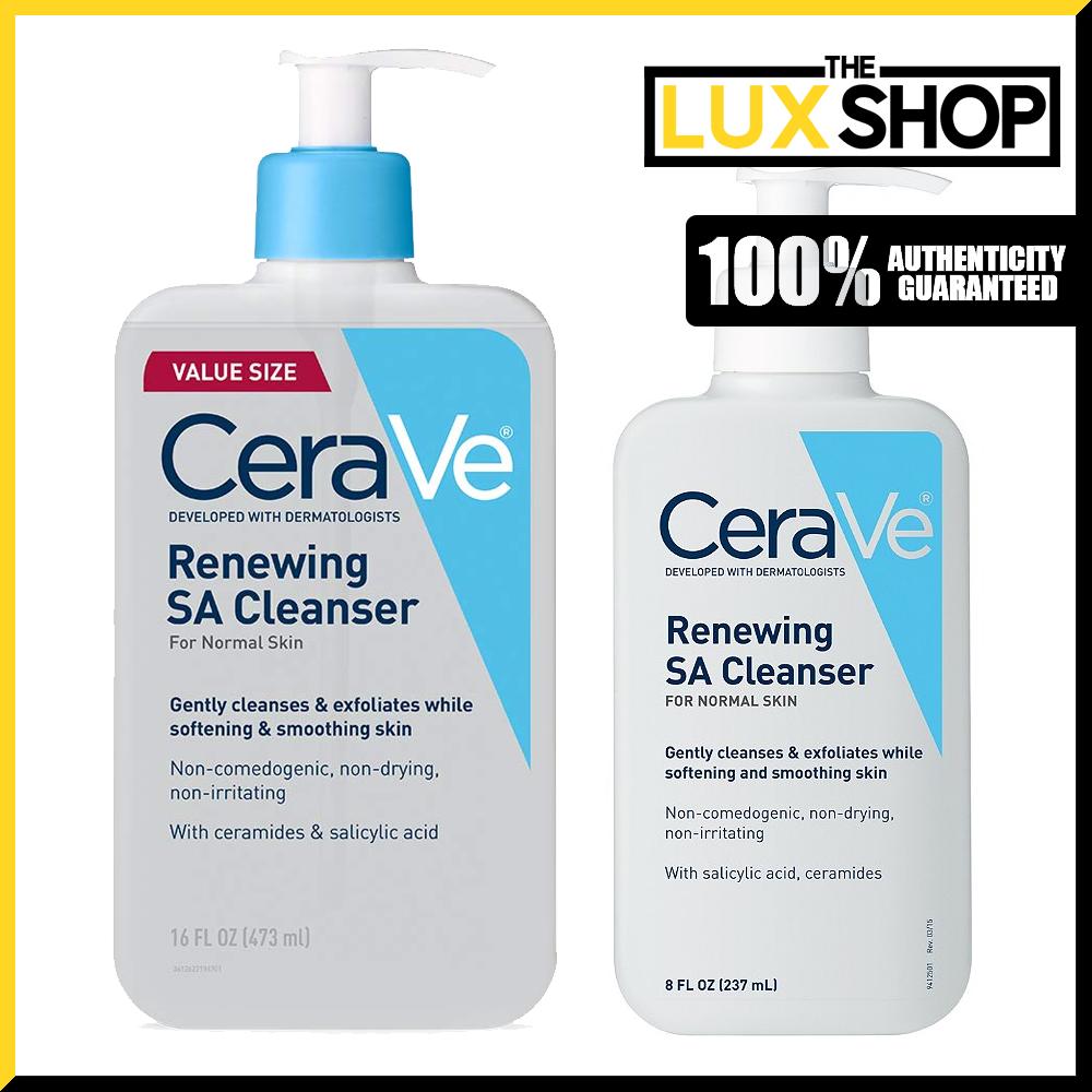 CeraVe Renewing SA Cleanser, 8oz (237ml) or 16oz (473ml) Shopee