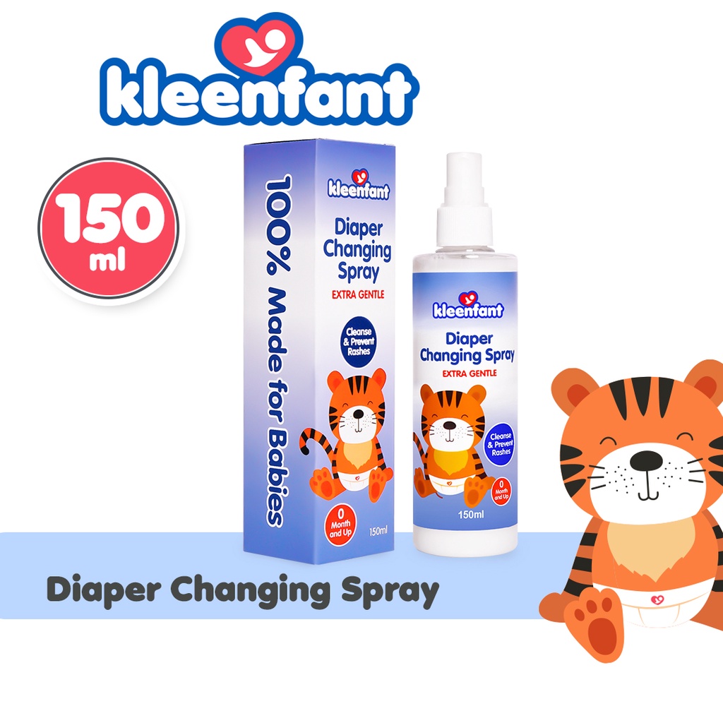 Kleenfant Diaper Changing Spray (150 ml) Tiny Bottle Extra Gentle Rash