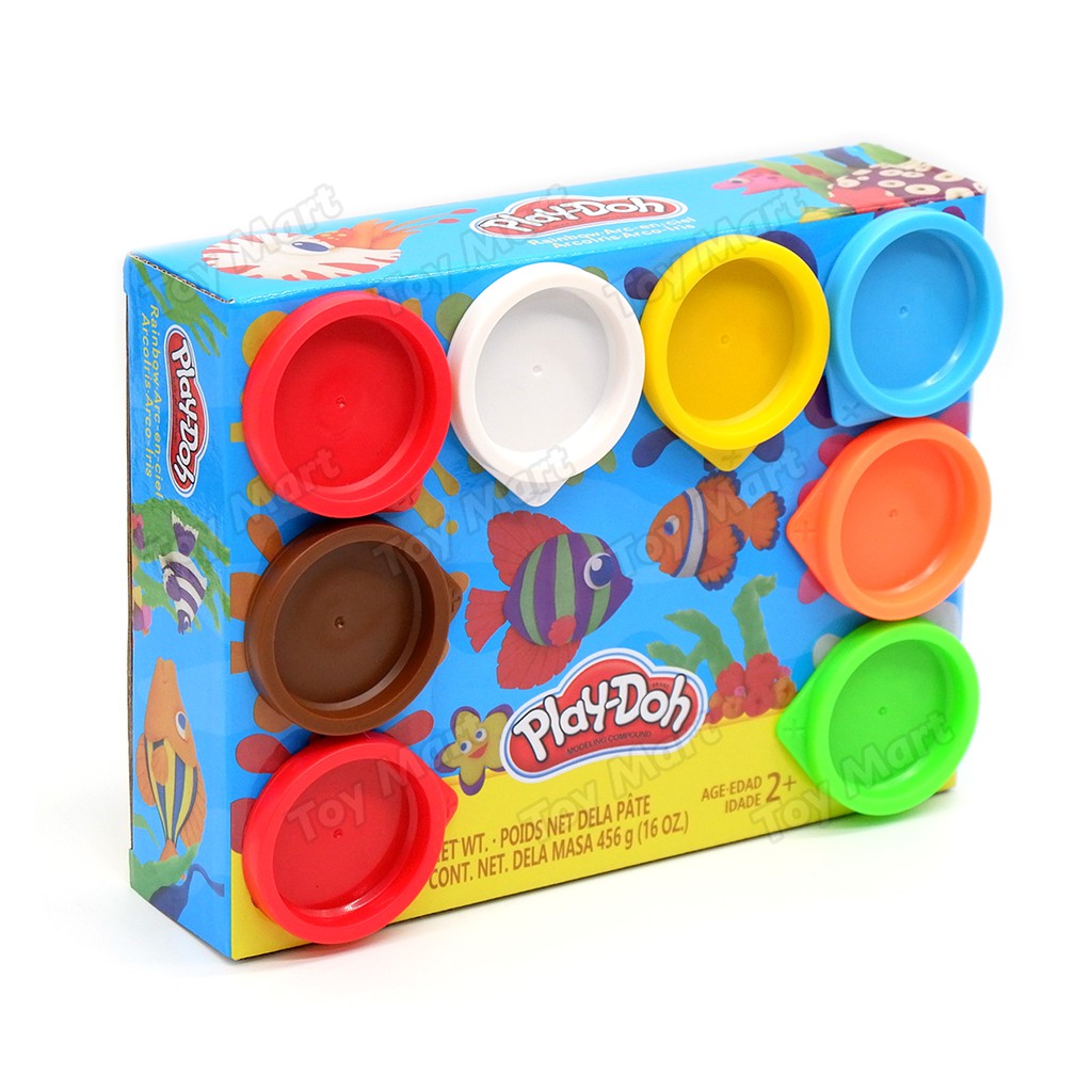 PlayDoh Rainbow Pack 8 Cans Assorted Color Clay Ocean World Edition 16