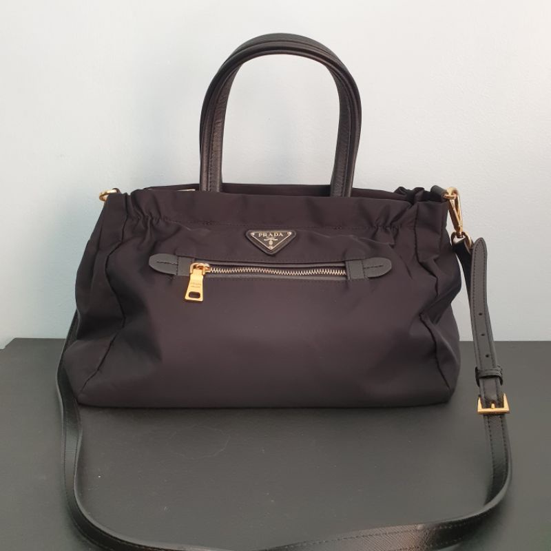 Prada nylon satchel sling bag Preloved bag fr korea japan singapore