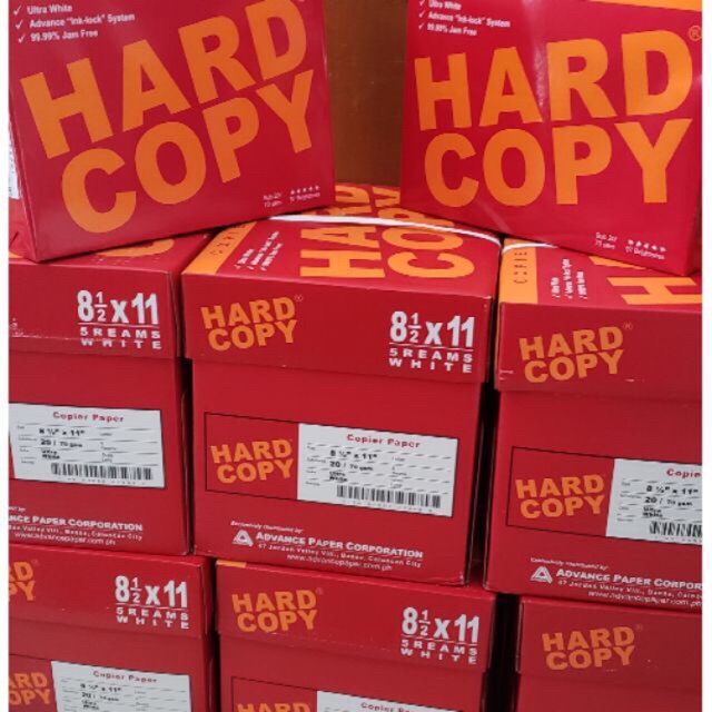 Hard Copy Bond Paper (substance 20, 70gsm) Shopee Philippines