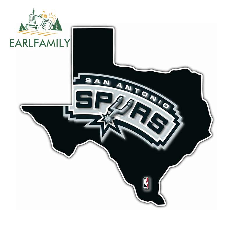 EARLFAMILY 13cm x 10.6cm Car Styling for Texas State San Antonio Spurs