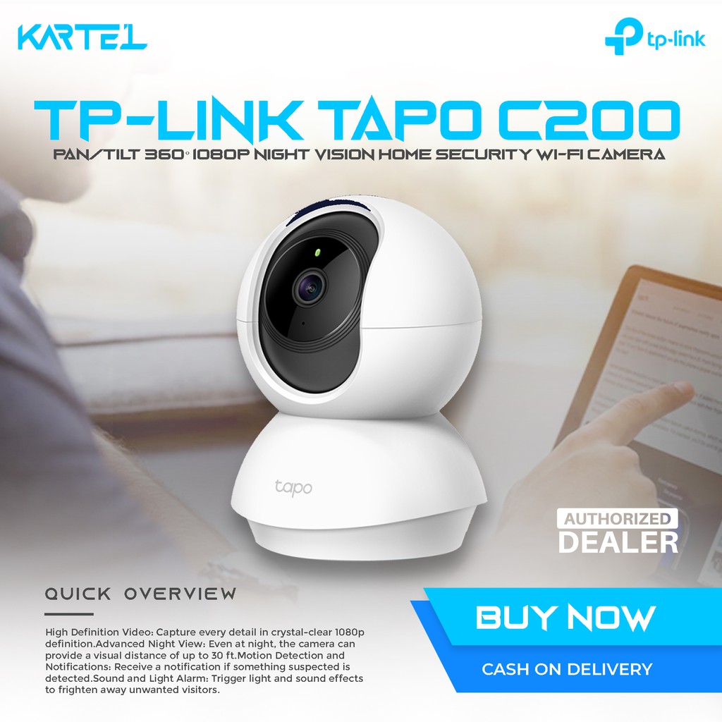TPLink Tapo C200 360° 1080P Pan/Tilt Home Security WiFi Camera WiFi