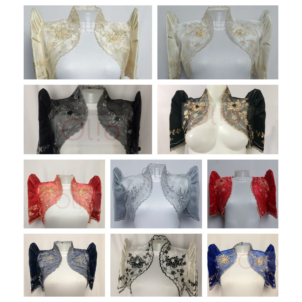 Modern Filipiniana / Bolero in Butterfly Sleeves Shopee Philippines