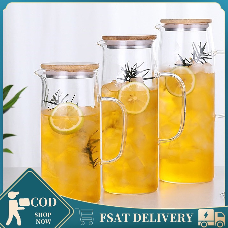 1L/1.2L/1.5L Handmade Borosilicate Glass Heat Resistant Drinking Glass