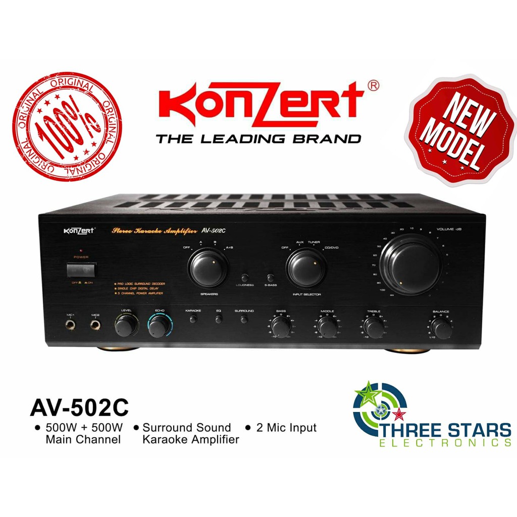 2020 Original Konzert AV502C AV502C AV502 500W x 2 Karaoke Amplfier