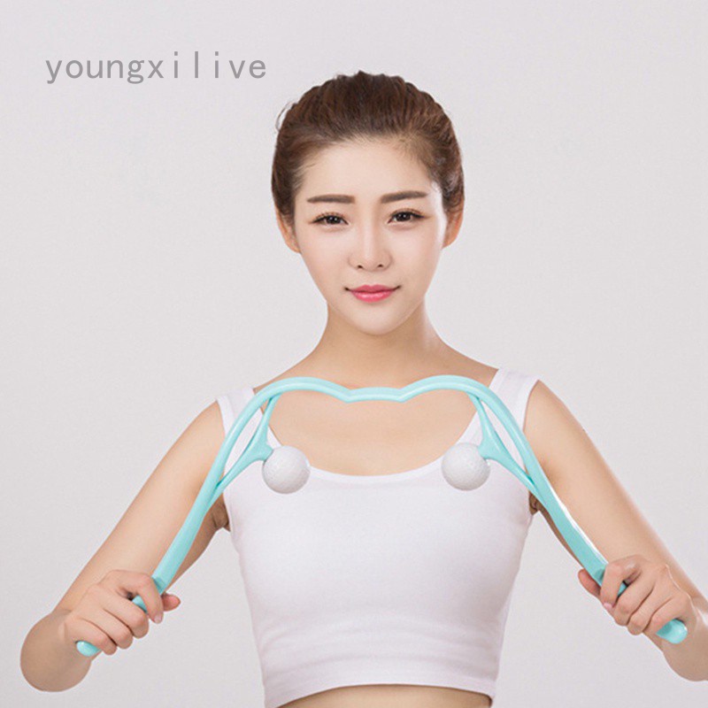 Neck Massager Therapy Neck And Shoulder Dual Trigger Point Roller Self