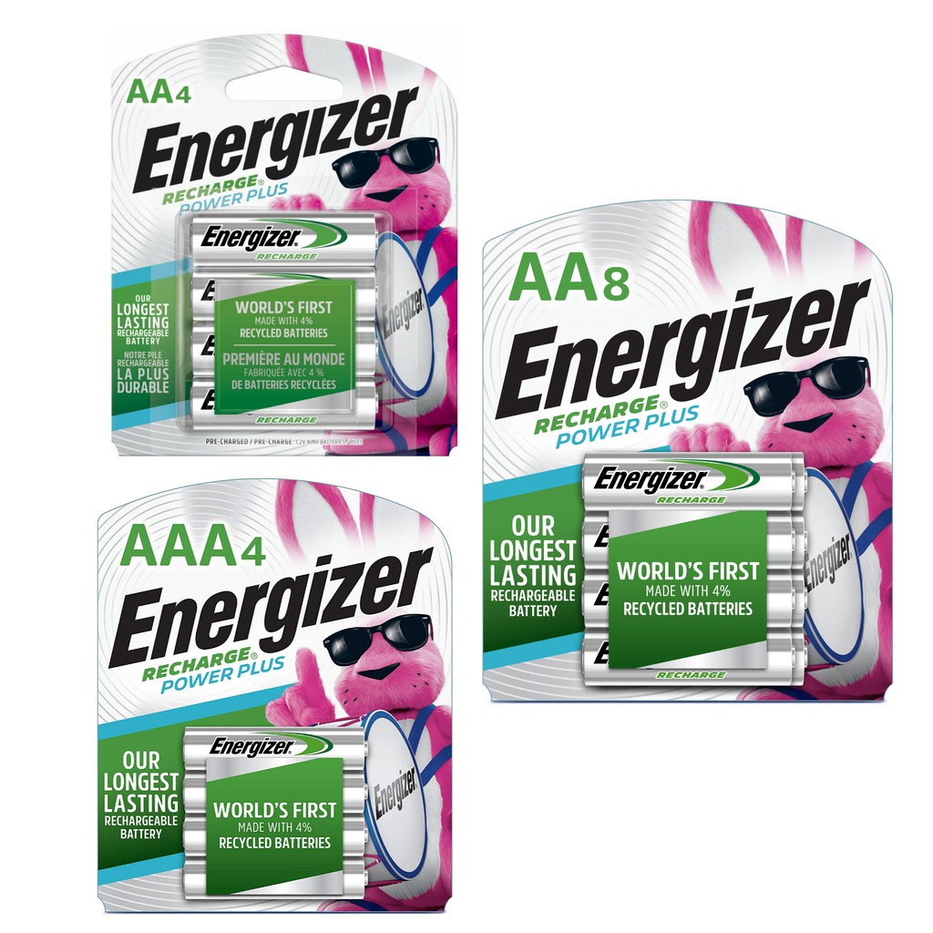 Energizer Rechargeable AA, AAA Batteries, 8002300 mAh, PreCharged, 4