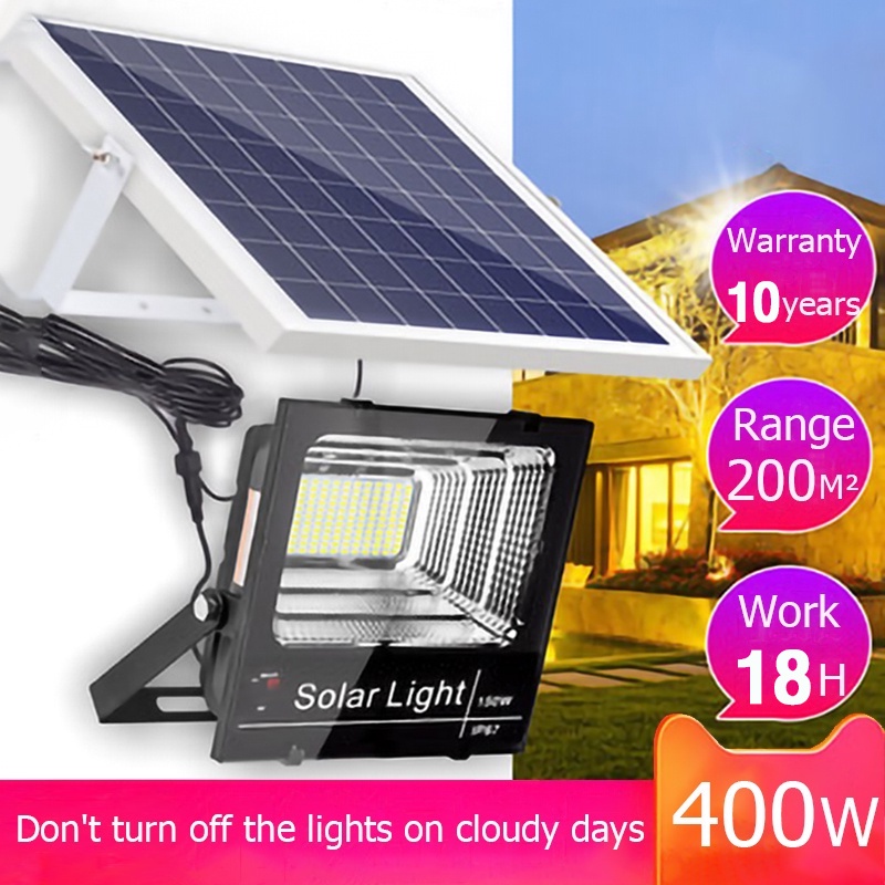 10 Year Warranty solar lights 400W 300W 200W 100W 60W indoor light