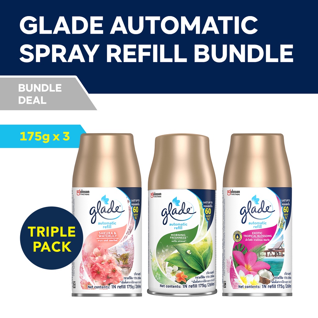 Glade Automatic Refill Bundle A 175g x 3 Shopee Philippines
