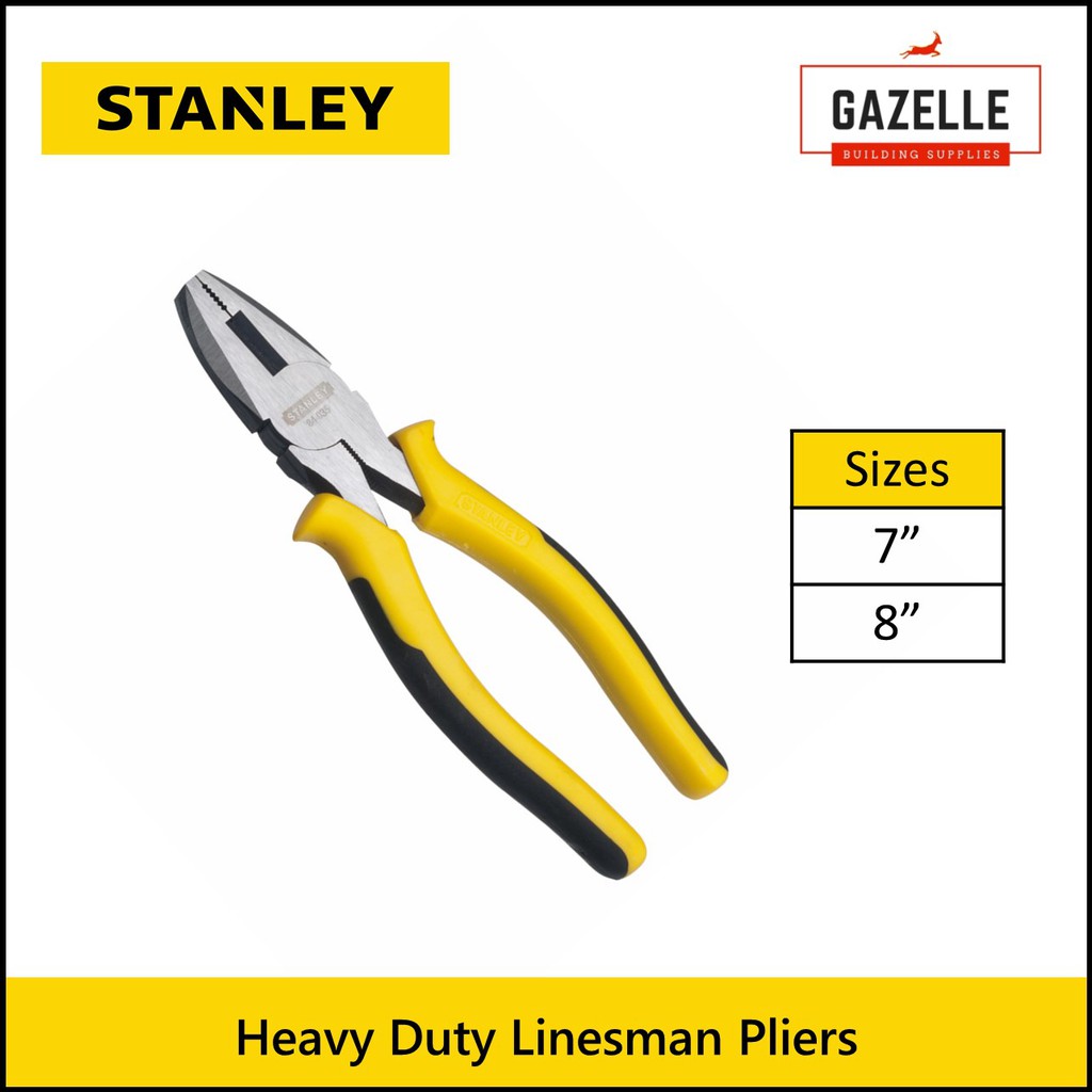 Stanley Heavy Duty Linesman Pliers Maxgrip 7" / 8" 84035 / 84029