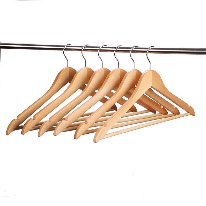 High Quality NonSlip Thick Wooden Hanger Clothes Hanger Wardrobe