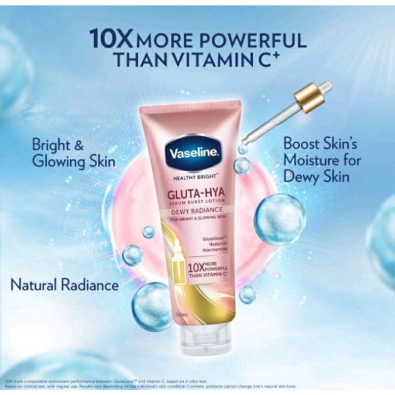 VASELINE HEALTHY BRIGHT GLUTA HYA SERUM BURST LOTION DEWY RADIANCE