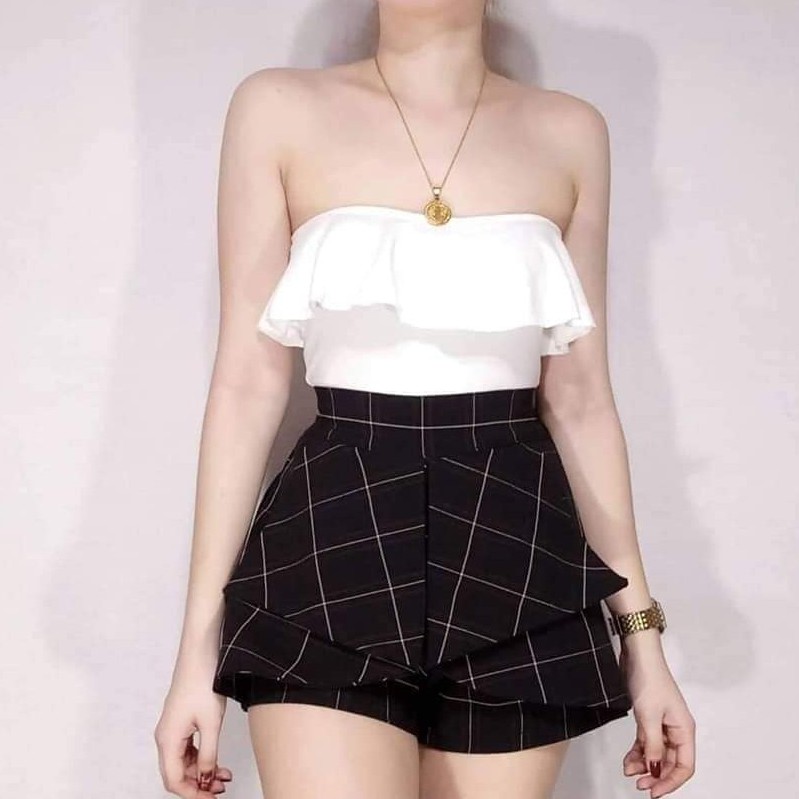 Tara Sexy Garter Tube Crop Top Shopee Philippines