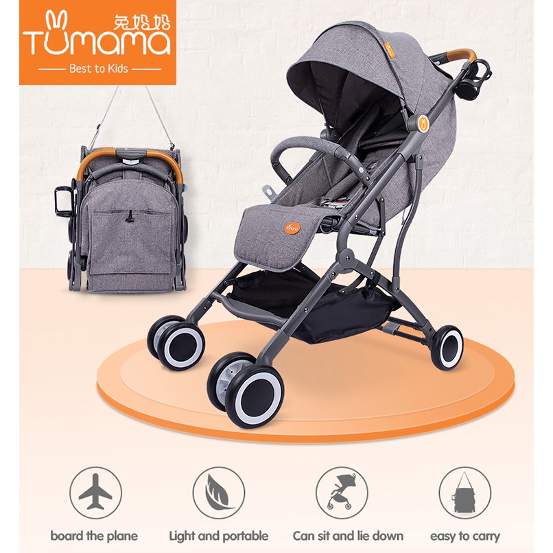 Tumama Lightest foldable Travel baby stroller Umbrella pram airplane